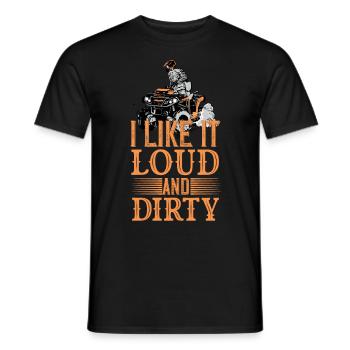 Quad Spruch J’aime ça fort et sale Sport automobile - T-shirt homme - noir - Devant - AI Model Male 178 light (178cm)