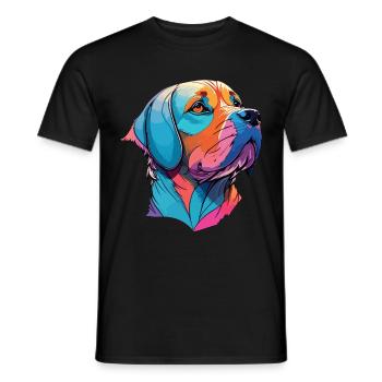 Labrador Dog Pop Art Dog Lover Dogs - T-shirt homme - noir - Devant - AI Model Male 178 light (178cm)