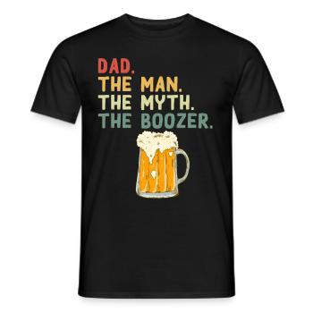 Funny Father Saying - Alcohol Loving Dad - Men's T-Shirt - black - Front - AI Model Male 178 light (178cm)