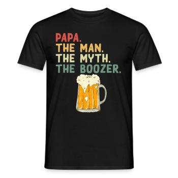 Lustiger Vater Spruch - Alkoholiker Papa - Männer T-Shirt - Schwarz - Vorne - AI Model Male 178 light (178cm)