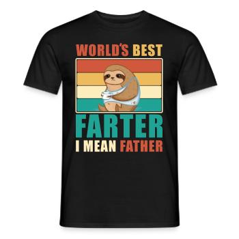 Le meilleur père au monde - Drôle de papa - T-shirt homme - noir - Devant - AI Model Male 178 light (178cm)
