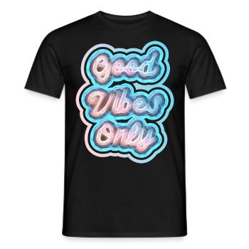Good Vibes 1 (R) - Men's T-Shirt - black - Front - AI Model Male 178 light (178cm)