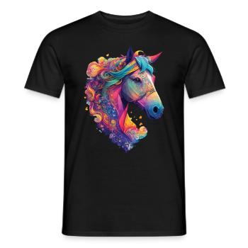 Horse Pony Rider Design Horse Horse Dressage - Men's T-Shirt - black - Front - AI Model Male 178 light (178cm)