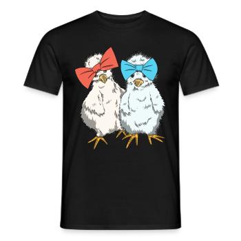 Chickens Silk Chicken Breed Chicken Silk Chickens - Men's T-Shirt - black - Front - AI Model Male 178 light (178cm)