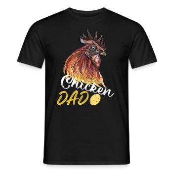 chicken dad lustiger Hühner Slogan Hahn Huhn Papa - Männer T-Shirt - Schwarz - Vorne - AI Model Male 178 light (178cm)