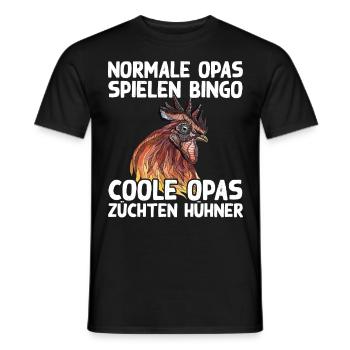 Cooler Opa Hühnerzüchter Huhn Hühner Spruch Humor - Männer T-Shirt - Schwarz - Vorne - AI Model Male 178 light (178cm)