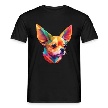Chihuahua Hund tolles Hunde Design lustiges Tier - Männer T-Shirt - Schwarz - Vorne - AI Model Male 178 light (178cm)