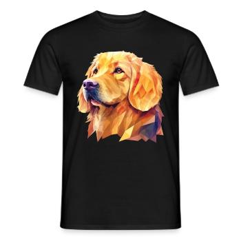 Golden Retriever Hund Hunderasse Retriever Hunde - Männer T-Shirt - Schwarz - Vorne - AI Model Male 178 light (178cm)