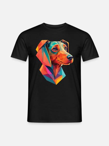 Dackel Hund Hunde Design Dachshund Haustier - Männer T-Shirt - Schwarz