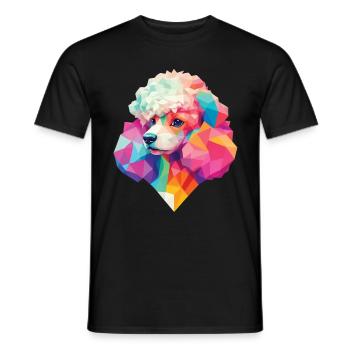 Chiens Caniche Design Chien Pet Mignon Dog Owner - T-shirt homme - noir - Devant - AI Model Male 178 light (178cm)