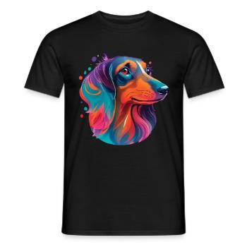 Dachshund Dachshund Dog Dogs Dogs Dog Love Pet - Men's T-Shirt - black - Front - AI Model Male 178 light (178cm)