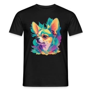 Chihuahua Hund Hunde Design Haustier Hundeliebe - Männer T-Shirt - Schwarz - Vorne - AI Model Male 178 light (178cm)