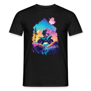 Motocross Quad Quad Rider Race Outdoor Dirt Bike - Men's T-Shirt - black - Front - AI Model Male 178 light (178cm)