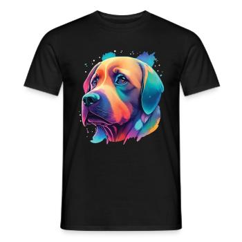Labrador Hund ultimatives Hundeliebhaber Design - Männer T-Shirt - Schwarz - Vorne - AI Model Male 178 light (178cm)
