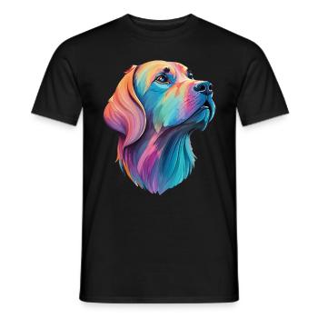 Labrador Hund - Liebevoller Vierbeiner Design - Männer T-Shirt - Schwarz - Vorne - AI Model Male 178 light (178cm)