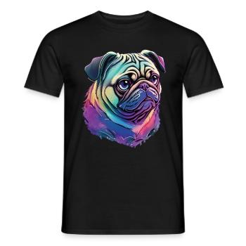Süßer Mops - Das ultimative Hundeliebhaber Design - Männer T-Shirt - Schwarz - Vorne - AI Model Male 178 light (178cm)
