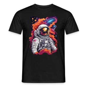Kosmische Entdeckung Astronaut im Weltall - Männer T-Shirt - Schwarz - Vorne - AI Model Male 178 light (178cm)