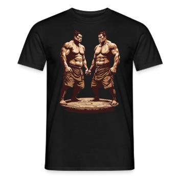 Sumo Warrior Wrestling & Japanese Tradition - Men's T-Shirt - black - Front - AI Model Male 178 light (178cm)