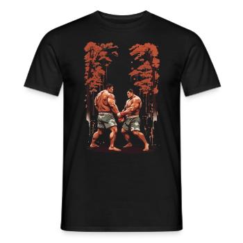 Sumo Ehre Tradition & Stärke Kampfsport Training - Männer T-Shirt - Schwarz - Vorne - AI Model Male 178 light (178cm)