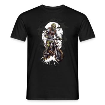 Zombie Motocross Spooky Night Biker Design - T-shirt homme - noir - Devant - AI Model Male 178 light (178cm)