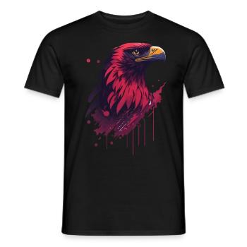 Mascotte d’aigle Pride Sport et Nation Armoiries - T-shirt homme - noir - Devant - AI Model Male 178 light (178cm)