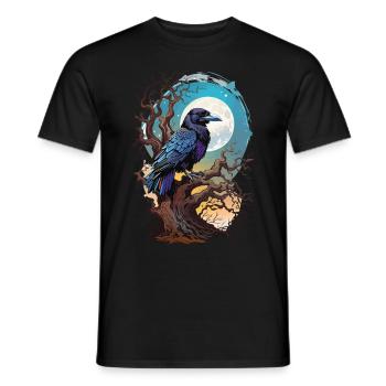 Okkulter Rabe Spirit Design Spiritueller Vogel - Männer T-Shirt - Schwarz - Vorne - AI Model Male 178 light (178cm)
