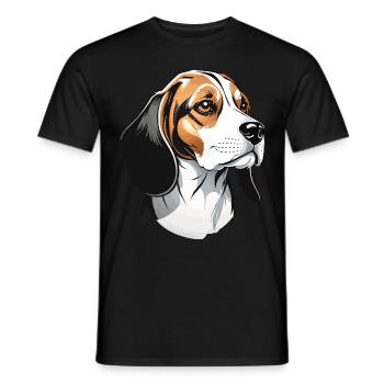 Beagle Streetwear Style Dog Lover Design - Men's T-Shirt - black - Front - AI Model Male 178 light (178cm)