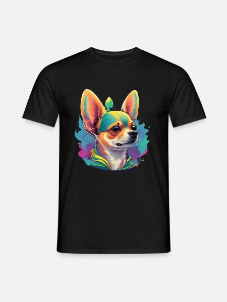 Chihuahua amant esthétique chien motif - T-shirt homme - noir