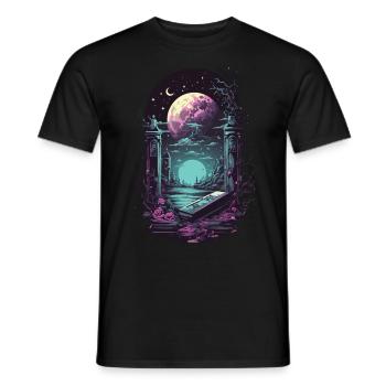 Gothique Vaporwave mysticisme obscurité oeuvre - T-shirt homme - noir - Devant - AI Model Male 178 light (178cm)