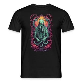 Spooky Tentacle Monster Halloween Design - T-shirt homme - noir - Devant - AI Model Male 178 light (178cm)