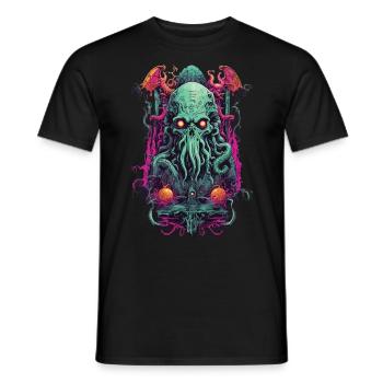Gothic Cthulhu Dämon Halloween Monster Design - Männer T-Shirt - Schwarz - Vorne - AI Model Male 178 light (178cm)