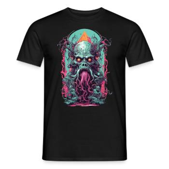 Underworld Demons Occult Horror Gothic Design - Men's T-Shirt - black - Front - AI Model Male 178 light (178cm)