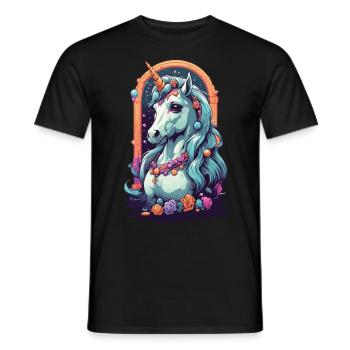 Magisches Einhorn Pastell Fantasie Design - Männer T-Shirt - Schwarz - Vorne - AI Model Male 178 light (178cm)
