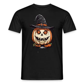 Magischer Hexen Kürbis lustiger Halloween Look - Männer T-Shirt - Schwarz - Vorne - AI Model Male 178 light (178cm)