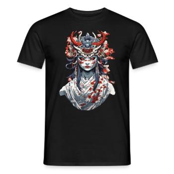 Japonais Oni démon Vintage Design esthétique - T-shirt homme - noir - Devant - AI Model Male 178 light (178cm)