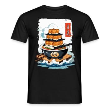 Asiatisches Essen Kanji Zeichen Aesthetic Design - Männer T-Shirt - Schwarz - Vorne - AI Model Male 178 light (178cm)