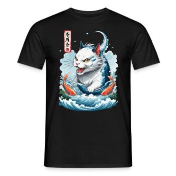 Chats Japonais Monstre Monstres De Mer Streetwear - T-shirt homme - noir - Devant - AI Model Male 178 light (178cm)