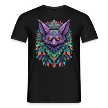 Fledermaus Traumfänger Mandala Design - Männer T-Shirt - Schwarz - Vorne - AI Model Male 178 light (178cm)