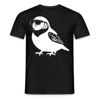 Lustiger Vogel mit Sonnenbrille Cool Bourke's Parak - Männer T-Shirt - Schwarz - Vorne - AI Model Male 178 light (178cm)