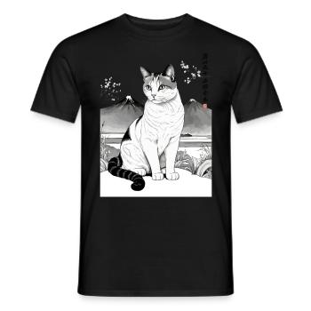 Hauskatzen Besitzer Niedliche Katze Katzen Dame - Männer T-Shirt - Schwarz - Vorne - AI Model Male 178 light (178cm)