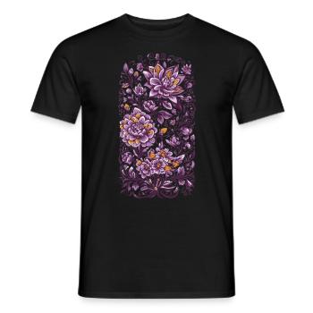 Blumen Deko Vintage Streetwear Design - Männer T-Shirt - Schwarz - Vorne - AI Model Male 178 light (178cm)