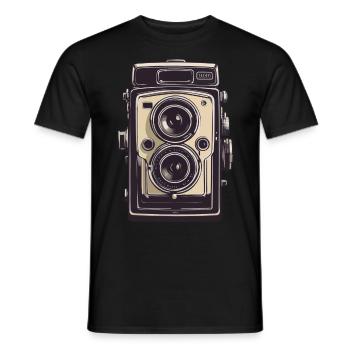 Vintage Photo Camera Aesthetic & Retro Camera - Men's T-Shirt - black - Front - AI Model Male 178 light (178cm)