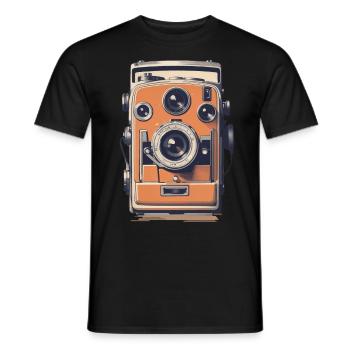 Appareil photo vintage esthétique rétro appareil photo - T-shirt homme - noir - Devant - AI Model Male 178 light (178cm)