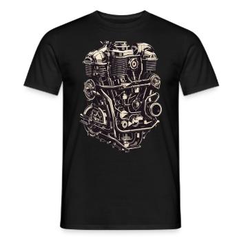 Ingénieur automobile Mécanicien de véhicules à moteur Vintage - T-shirt homme - noir - Devant - AI Model Male 178 light (178cm)