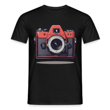 Appareil photo vintage esthétique appareil photo rétro - T-shirt homme - noir - Devant - AI Model Male 178 light (178cm)
