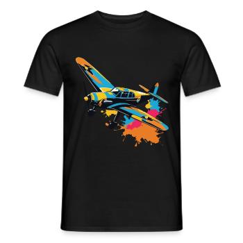 Model Airplane Pilot Airplane Hobby Aesthetic - Men's T-Shirt - black - Front - AI Model Male 178 light (178cm)