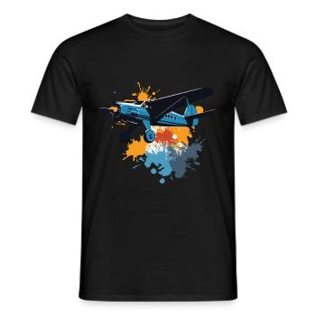 Model Airplane Pilot Airplane Hobby Design - Men's T-Shirt - black - Front - AI Model Male 178 light (178cm)