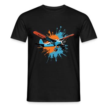 Maquette Avion Pilote Avion Hobby Passion - T-shirt homme - noir - Devant - AI Model Male 178 light (178cm)