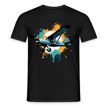 Model Airplane Pilot Airplane Airplane Hobby Design - Men's T-Shirt - black - Front - AI Model Male 178 light (178cm)