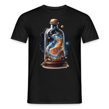 Univers en bouteille Esthétique de Style Bohème - T-shirt homme - noir - Devant - AI Model Male 178 light (178cm)
